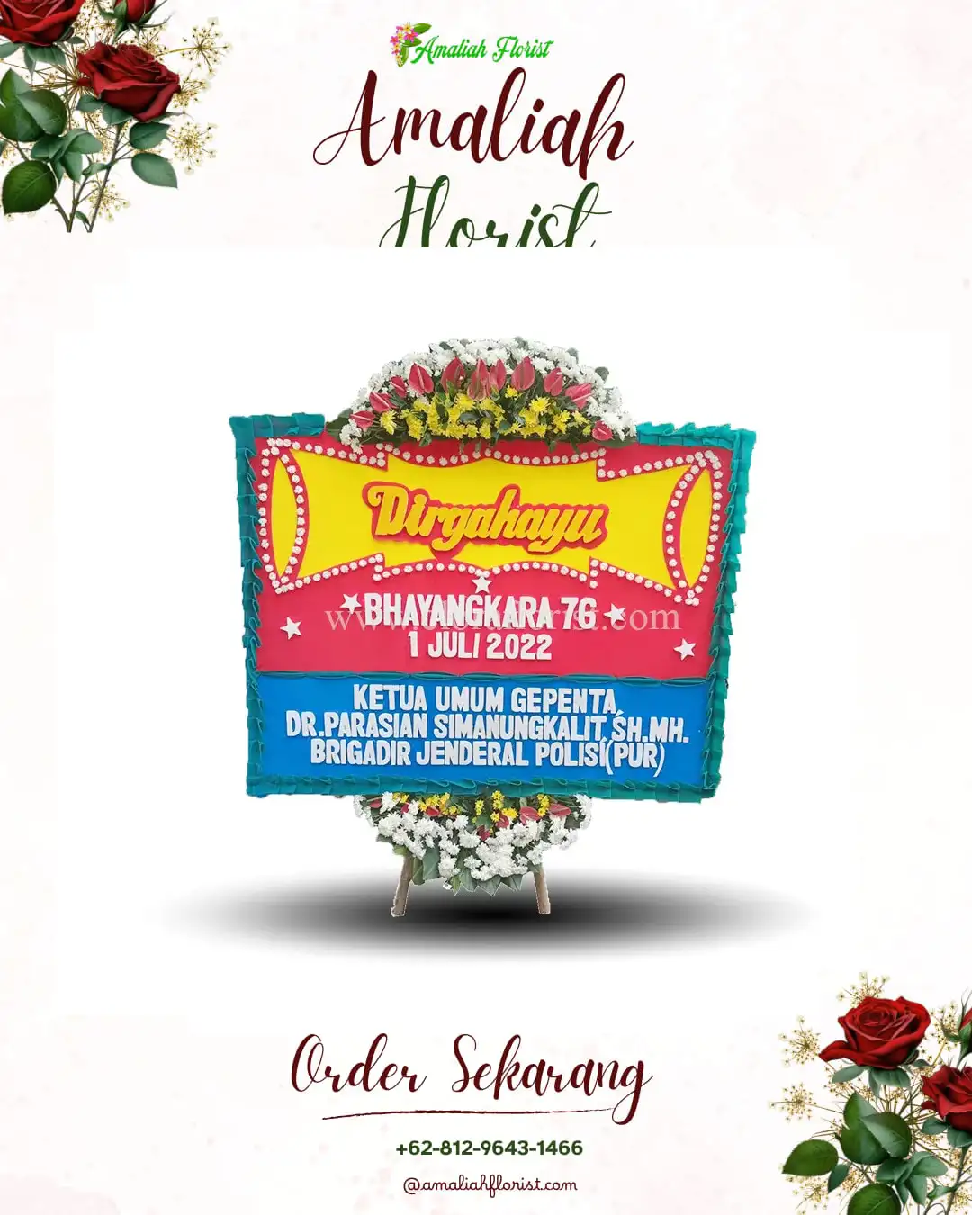 Papan Bunga HUT Ulang Tahun Sabak Auh